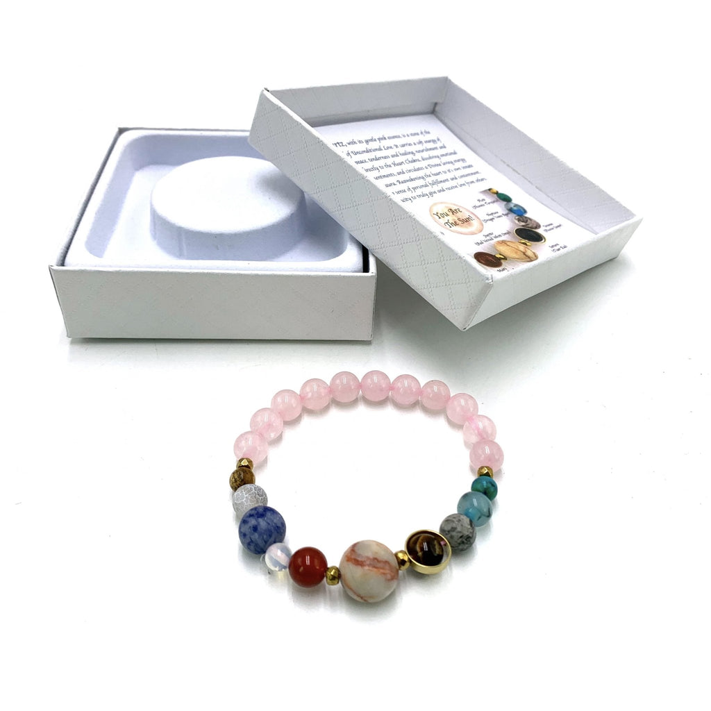 Rose Quartz Solar System Bracelet CRYSTAL at World Of Decor NZ