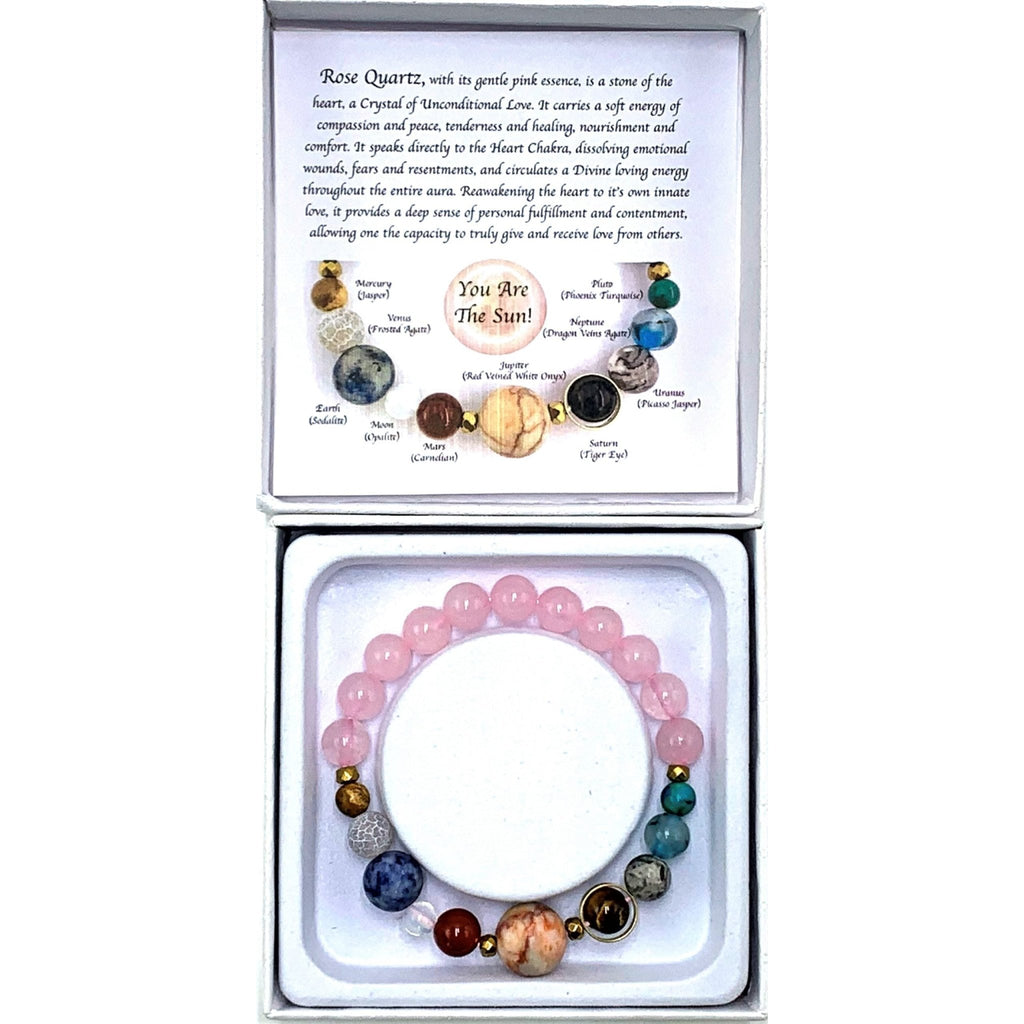 Rose Quartz Solar System Bracelet CRYSTAL at World Of Decor NZ