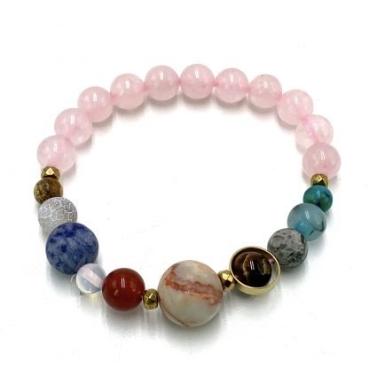 Rose Quartz Solar System Bracelet CRYSTAL at World Of Decor NZ