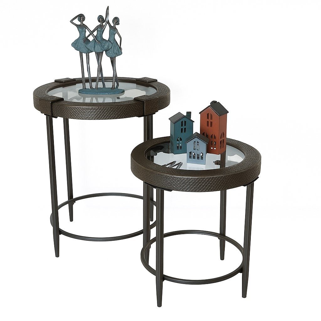 Round Side Table Set OF 2 FURNITURE at World Of Decor NZ