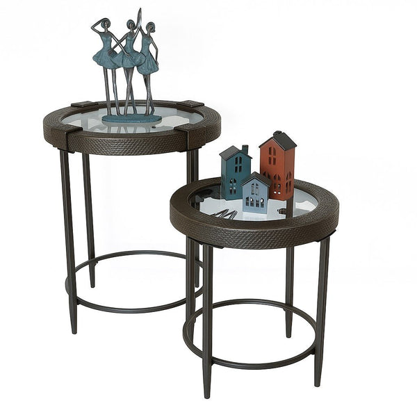 Round Side Table Set OF 2 FURNITURE at World Of Decor NZ