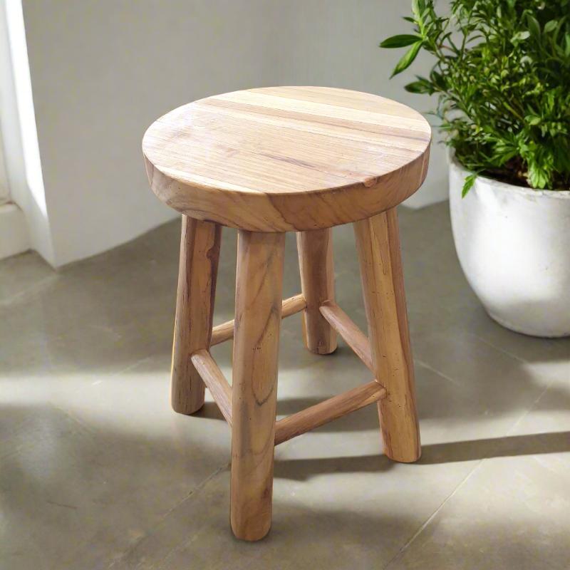 Round Suar Stool Furniture at World Of Decor NZ