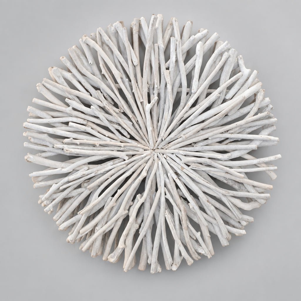 Rustic Driftwood Round Wall Art 80cm-Whitewash Wall Art, Affirmations & Hangings at World Of Decor NZ