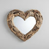 Rustick Driftwood Mirror-Heart 40cm MIRRORS at World Of Decor NZ