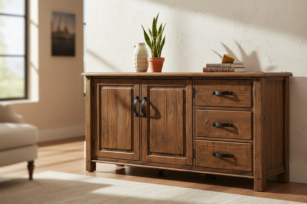 Rustick Pine Oberon Buffet Furniture at World Of Decor NZ