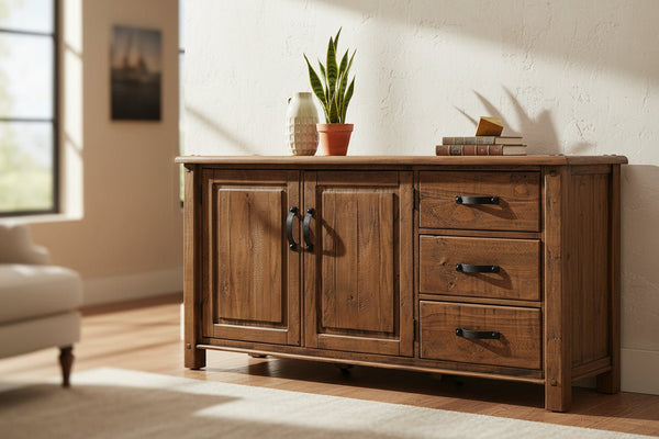 Rustick Pine Oberon Buffet Furniture at World Of Decor NZ