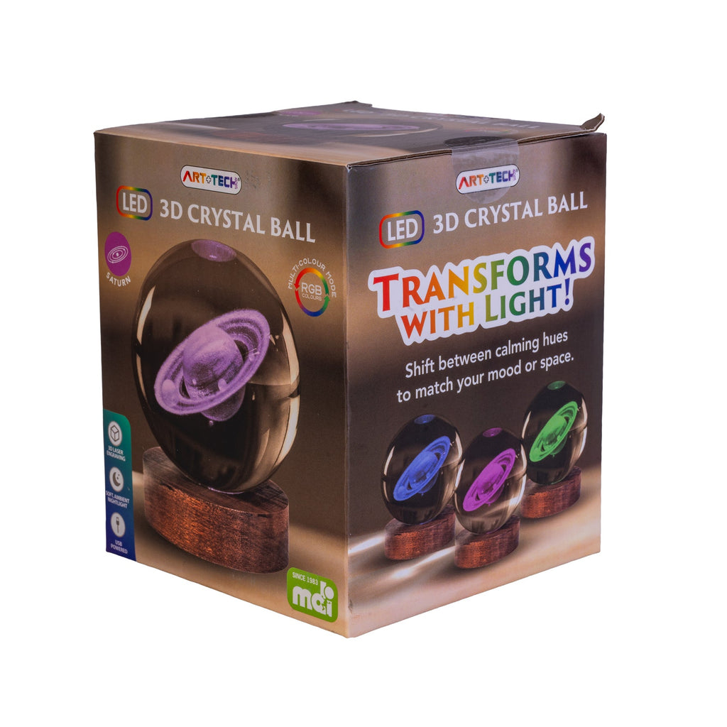 Saturn 3D Crystal Ball Lamp Collectibles/Novelties/Wheels at World Of Decor NZ