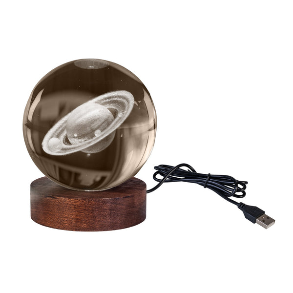 Saturn 3D Crystal Ball Lamp Collectibles/Novelties/Wheels at World Of Decor NZ