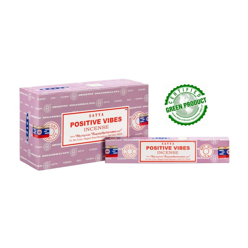Satya Incense 15G- Positive Vibes INCENSE at World Of Decor NZ