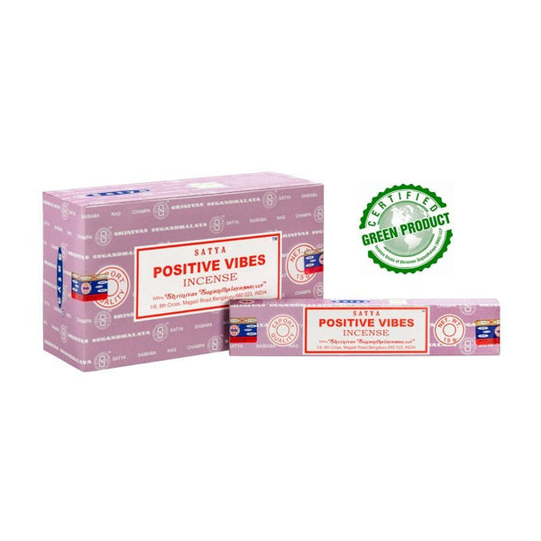 Satya Incense 15G- Positive Vibes INCENSE at World Of Decor NZ