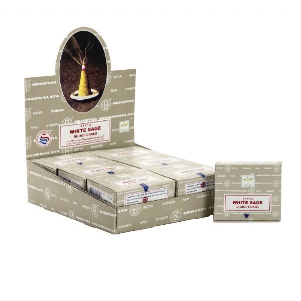 Satya Incense Cone-White Sage INCENSE at World Of Decor NZ
