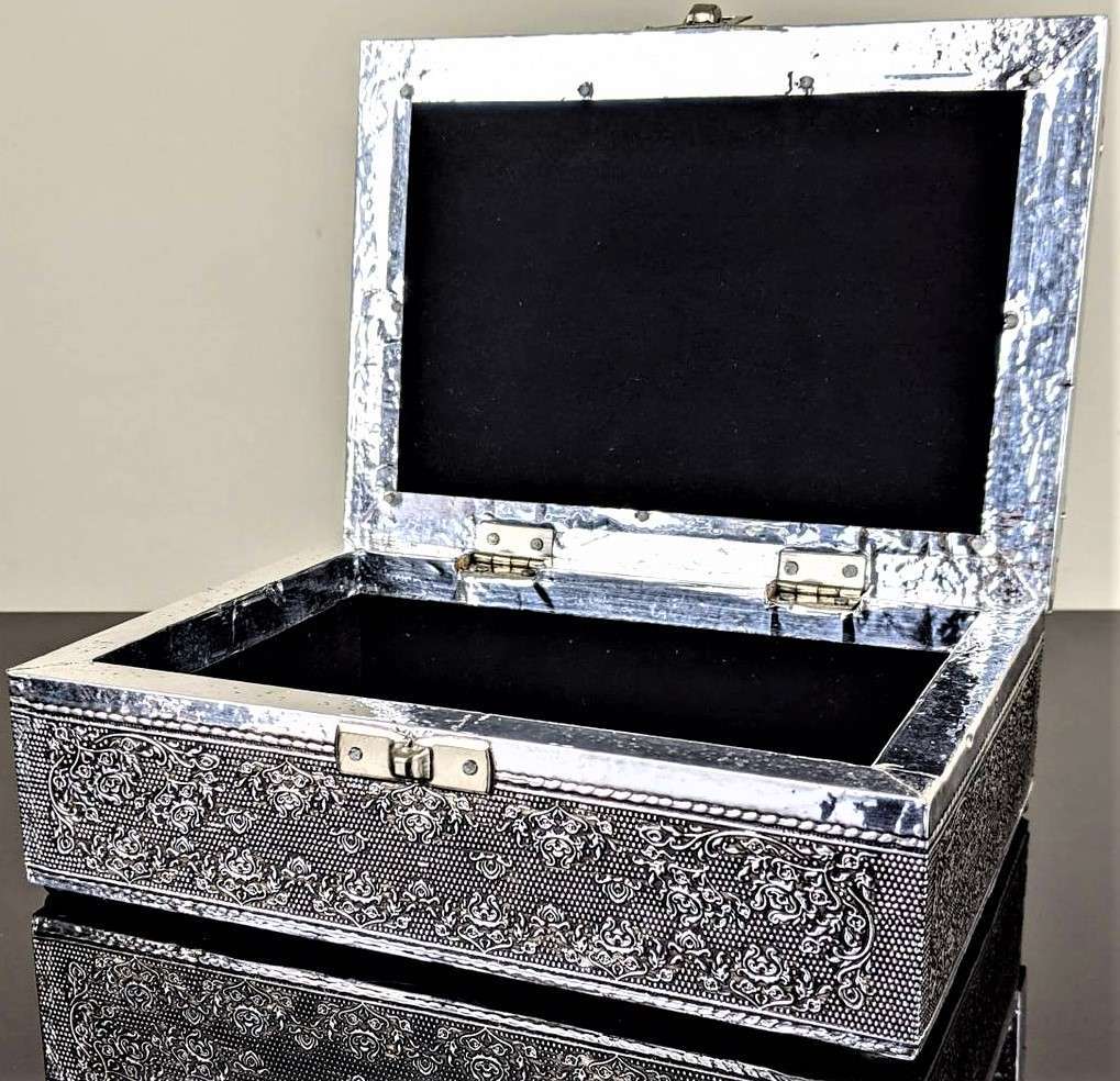 Silver Jewelry Box Lotus Mandala SPIRITUAL, HEALTH & BEAUTY at World Of Decor NZ