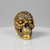 Skull 10cm-Black/Gold SCULPTURE/ORNAMENT & ANIMAL at World Of Decor NZ