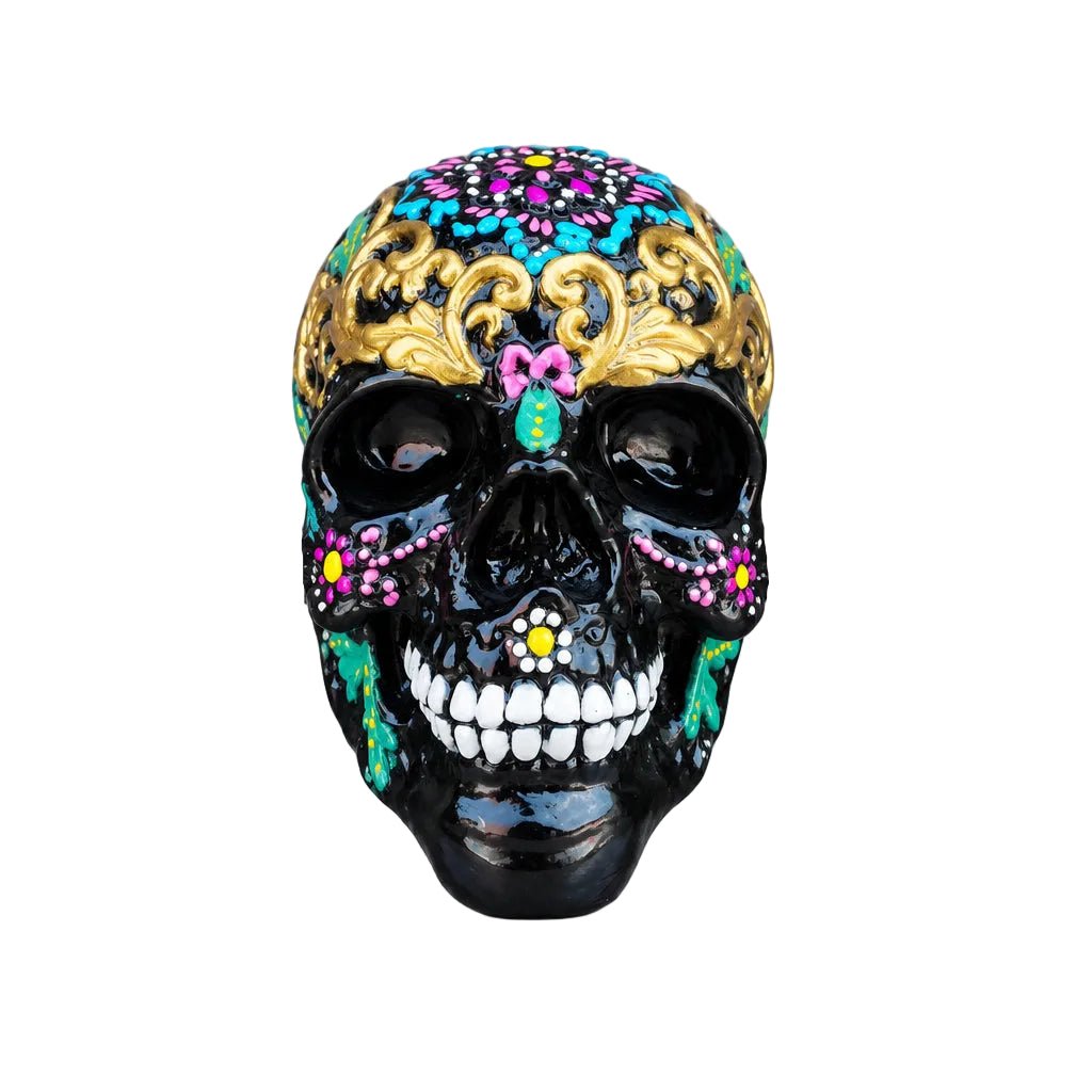Skull Psychedelic 10cm-Painted SCULPTURE/ORNAMENT & ANIMAL at World Of Decor NZ
