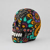 Skull Psychedelic 17cm-Green Leaf SCULPTURE/ORNAMENT & ANIMAL at World Of Decor NZ