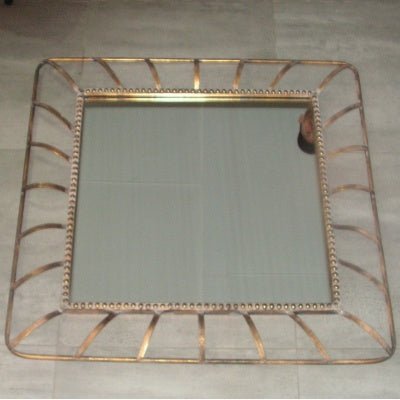 Square Mirror 1 Meter Antique Gold MIRRORS at World Of Decor NZ
