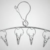 Stainless Steel Clothes Hanger Hooks with 8 clips Home Accessories at World Of Decor NZ