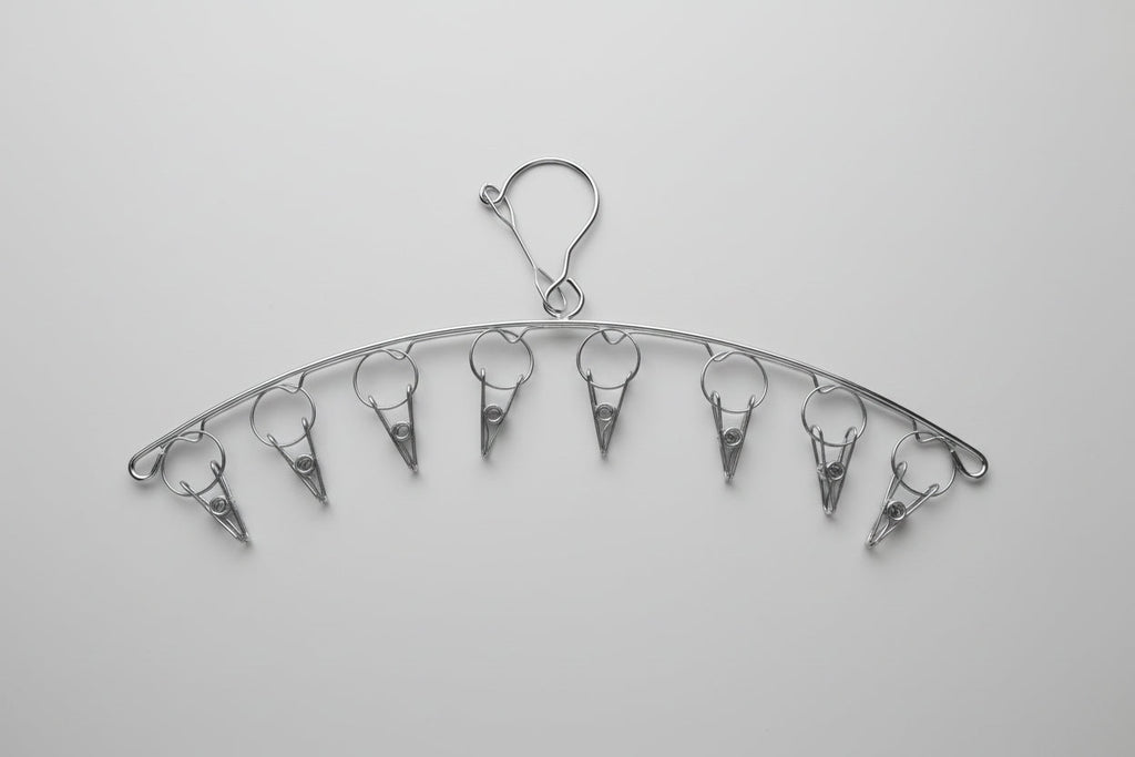 Stainless Steel Clothes Hanger Hooks with 8 clips Home Accessories at World Of Decor NZ