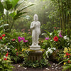 Standing Buddha 1 M - Rustic White BUDDHA at World Of Decor NZ