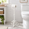 Standing Toilet Roll Holder-White BATHROOM at World Of Decor NZ