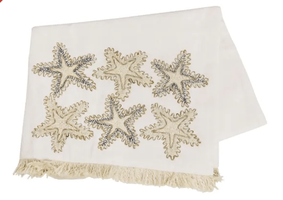 Starfish Embroidered Tabble Runner* Home Accessories at World Of Decor NZ