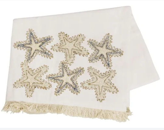 Starfish Embroidered Tabble Runner* Home Accessories at World Of Decor NZ