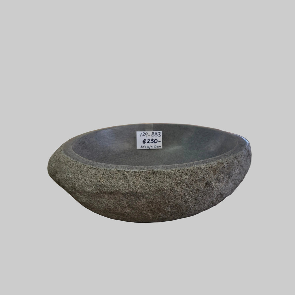 Stone Bird Bath 129 - BB3 VOLCANIC ROCK at World Of Decor NZ