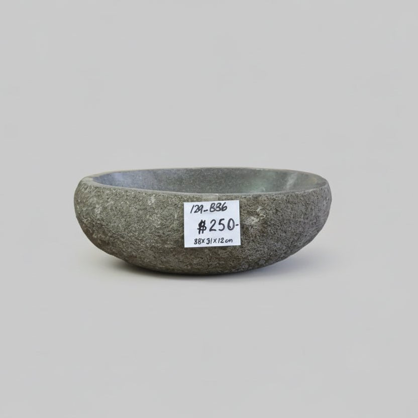 Stone Bird Bath 129 - BB6 VOLCANIC ROCK at World Of Decor NZ