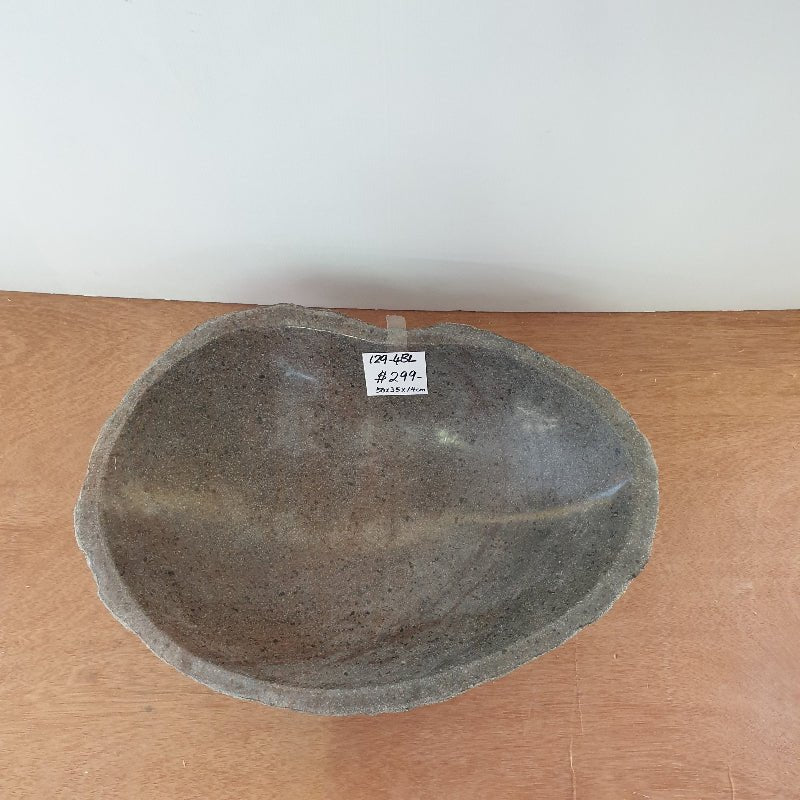 Stone Bird Bath Bowl 129 - 4BL VOLCANIC ROCK at World Of Decor NZ