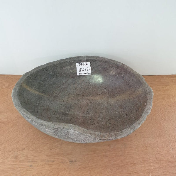 Stone Bird Bath Bowl 129 - 4BL VOLCANIC ROCK at World Of Decor NZ