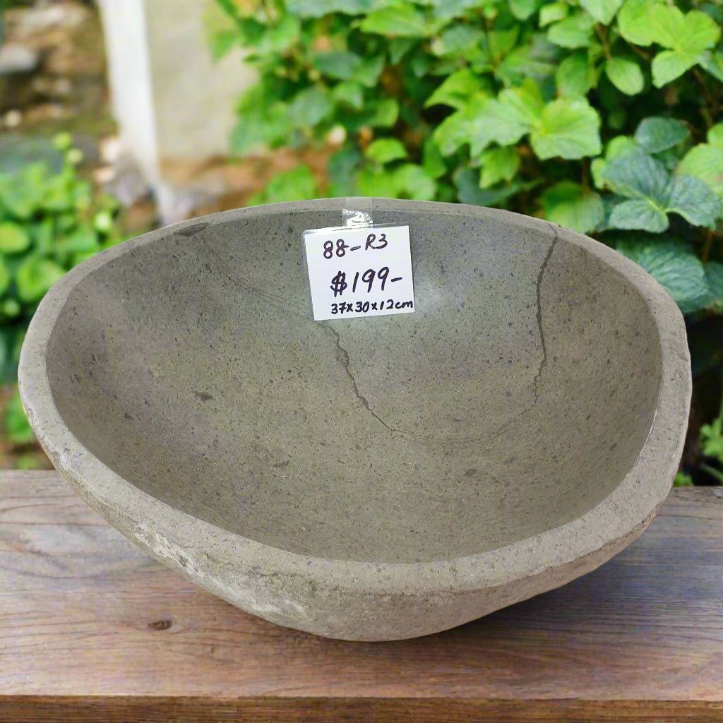 Stone Bird Bath Bowl - R3 VOLCANIC ROCK at World Of Decor NZ