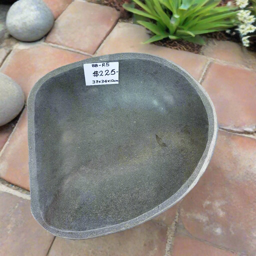 Stone Bird Bath Bowl - R5 VOLCANIC ROCK at World Of Decor NZ