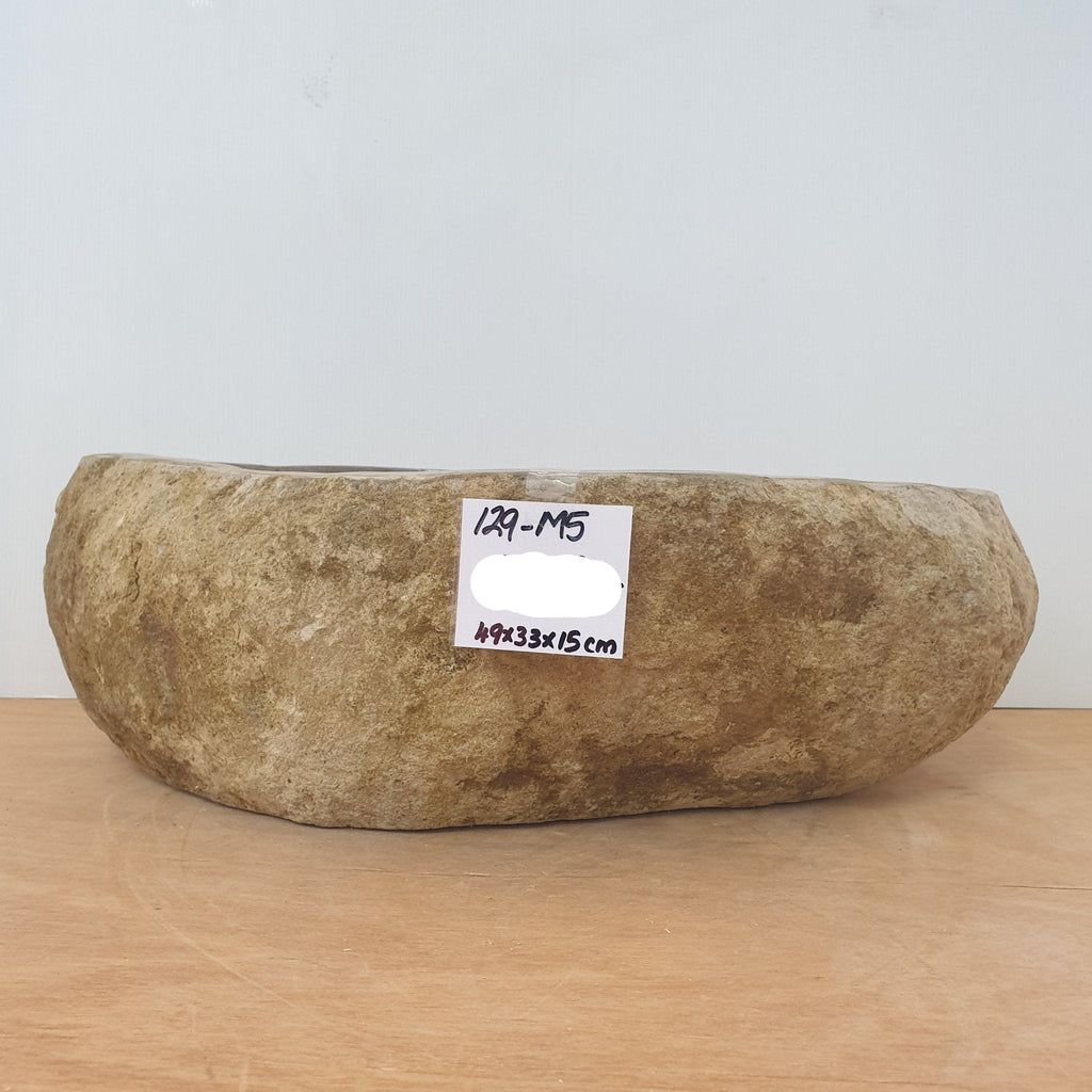 Stone Hand Basin 129 - M5 VOLCANIC ROCK at World Of Decor NZ