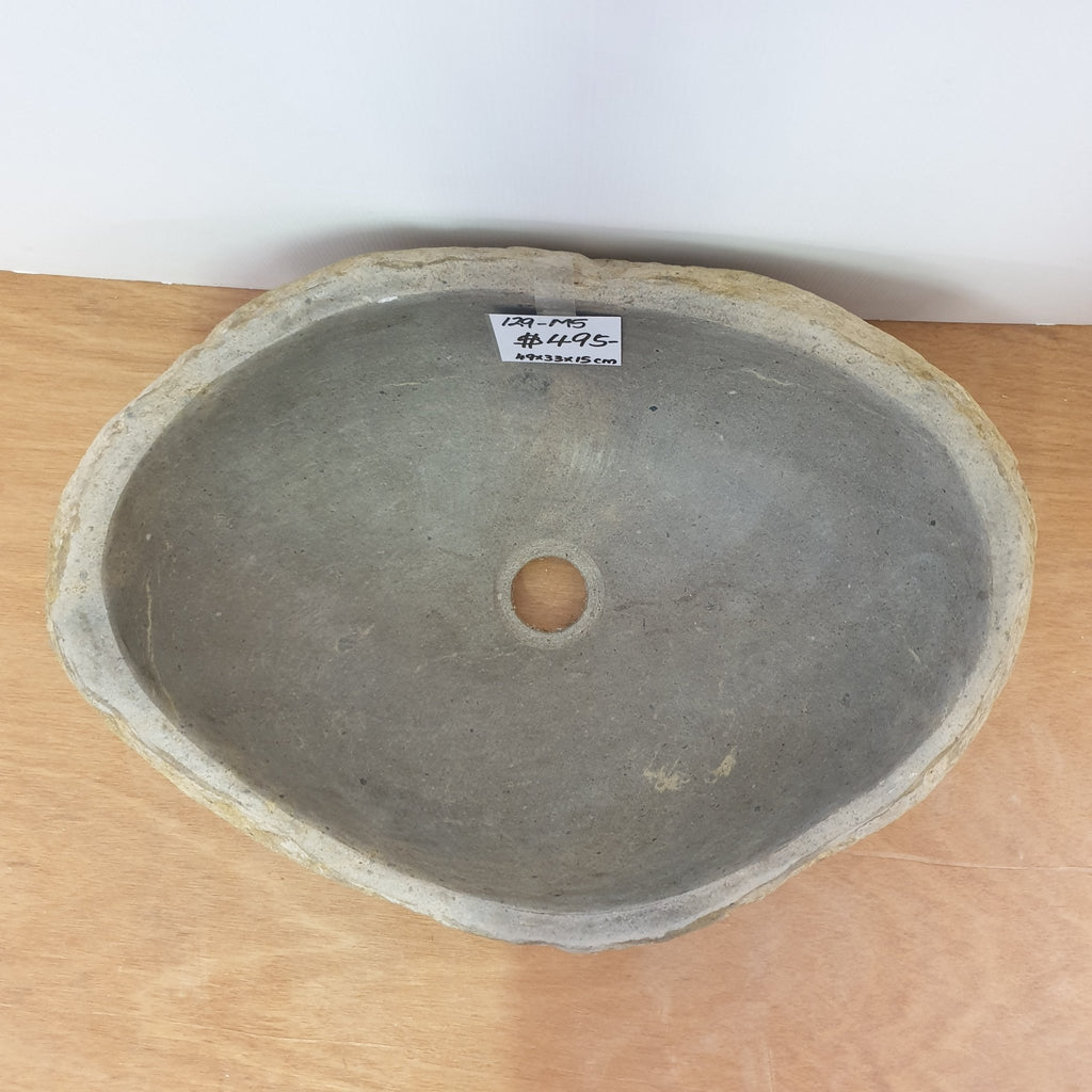 Stone Hand Basin 129 - M5 VOLCANIC ROCK at World Of Decor NZ