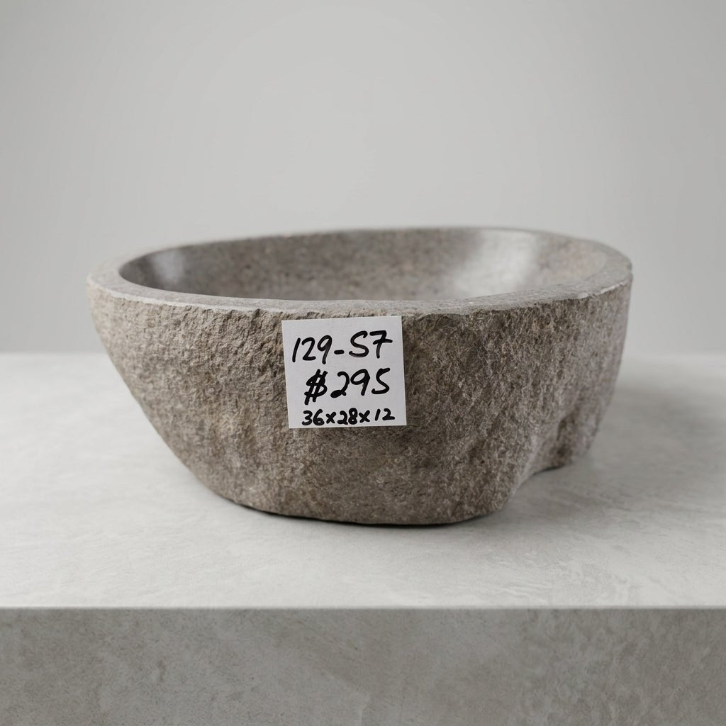 Stone Hand Basin Collections New Zealand 129-S7 VOLCANIC ROCK at World Of Decor NZ