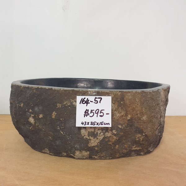 Stone Hand Basin Collections New Zealand 164 - 57 VOLCANIC ROCK at World Of Decor NZ