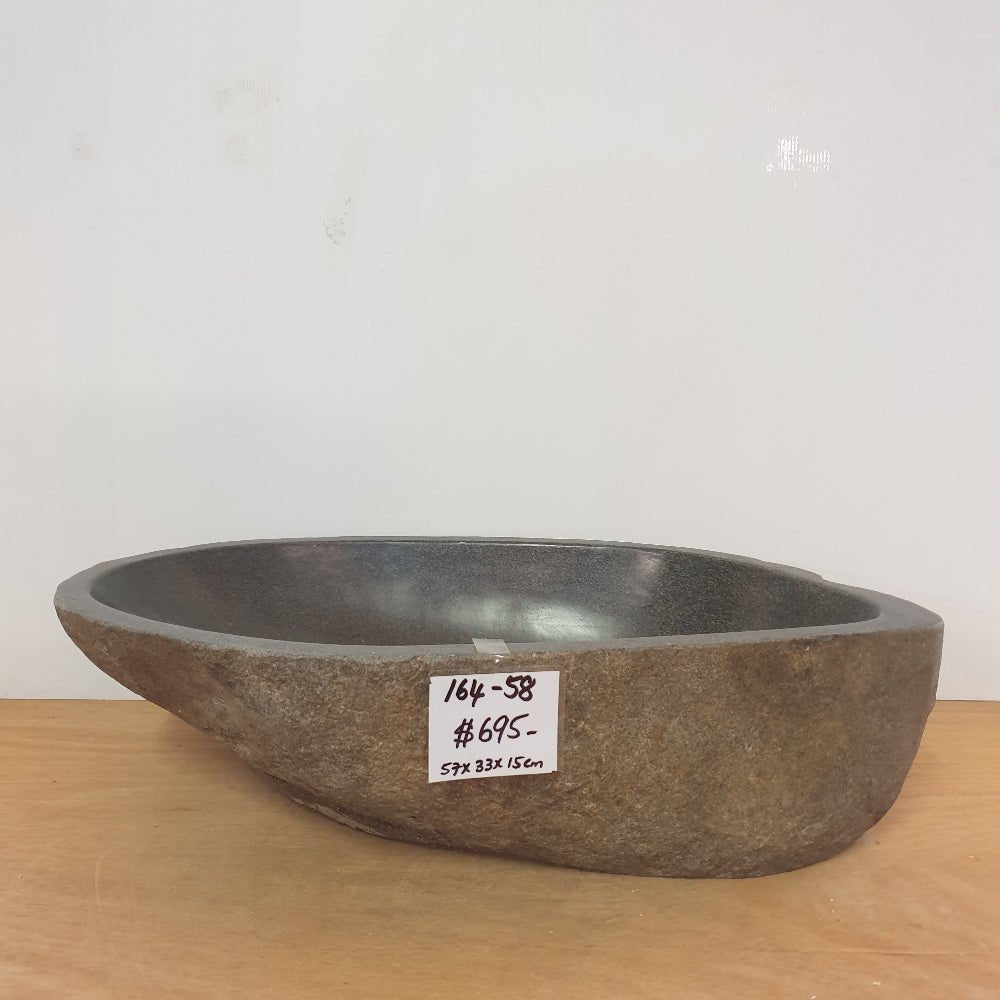 Stone Hand Basin Collections New Zealand 164 - 58 VOLCANIC ROCK at World Of Decor NZ