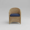 Surabaya Cane Chair With Blue Cushion RATTAN & CANE FURNITURE at World Of Decor NZ