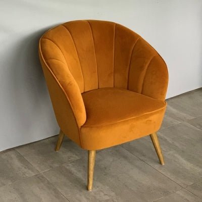 Tan Velvet Chair Furniture at World Of Decor NZ