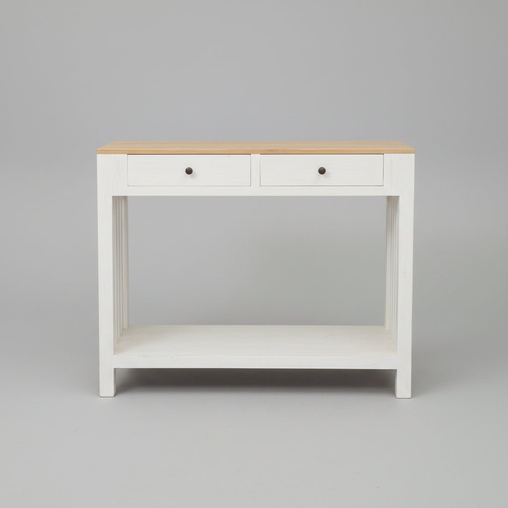 Teak Slat Sided Hall Table Hall table at World Of Decor NZ