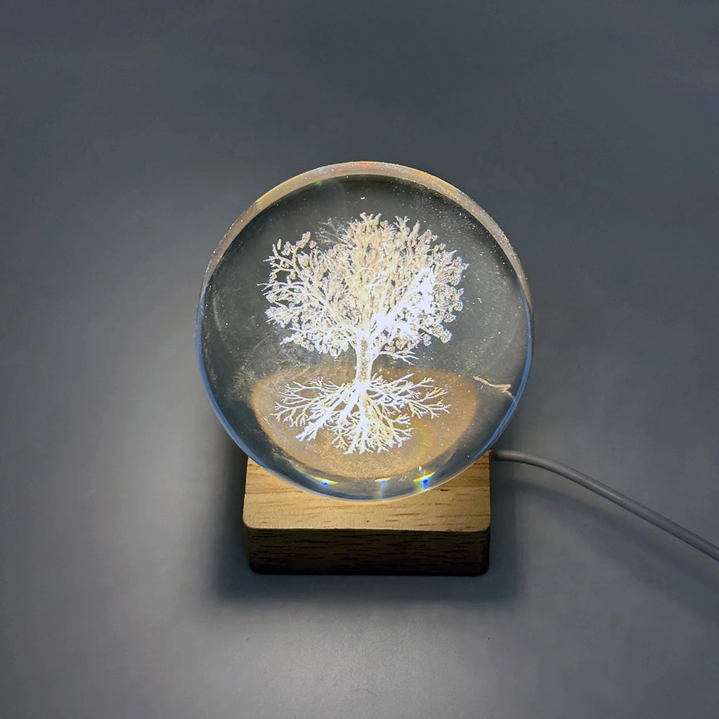 Tree of Life Crystal Ball with LED Light Collectibles/Novelties/Wheels at World Of Decor NZ
