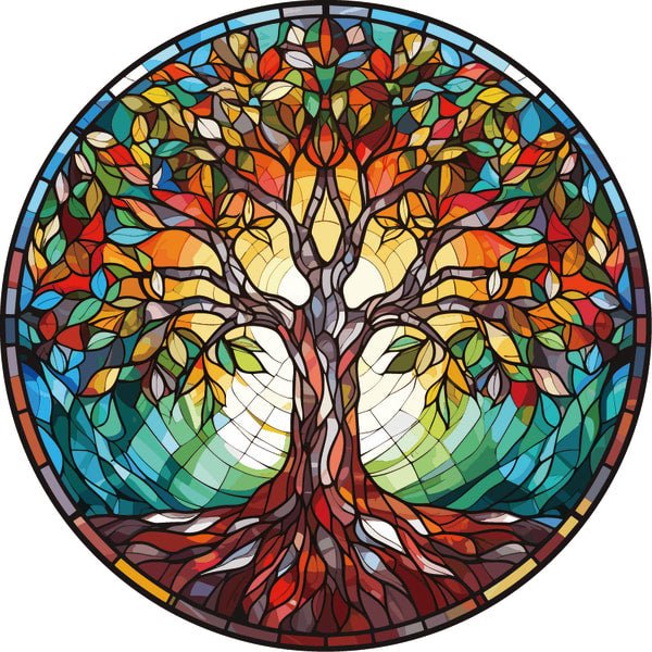 Tree of Life Stained Glass Hanger WALLHANGING at World Of Decor NZ