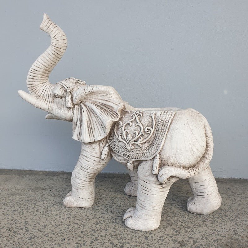 Trunk Up Elephant Statue Planter at World Of Decor NZ