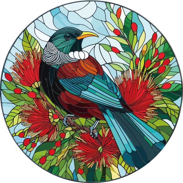 Tui Stained Glass Hanger WALLHANGING at World Of Decor NZ
