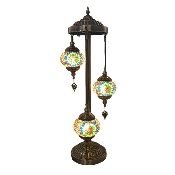 Turkish Mosaic Electric Lamp 3 Tier - 7 MORROCCAN LAMP at World Of Decor NZ