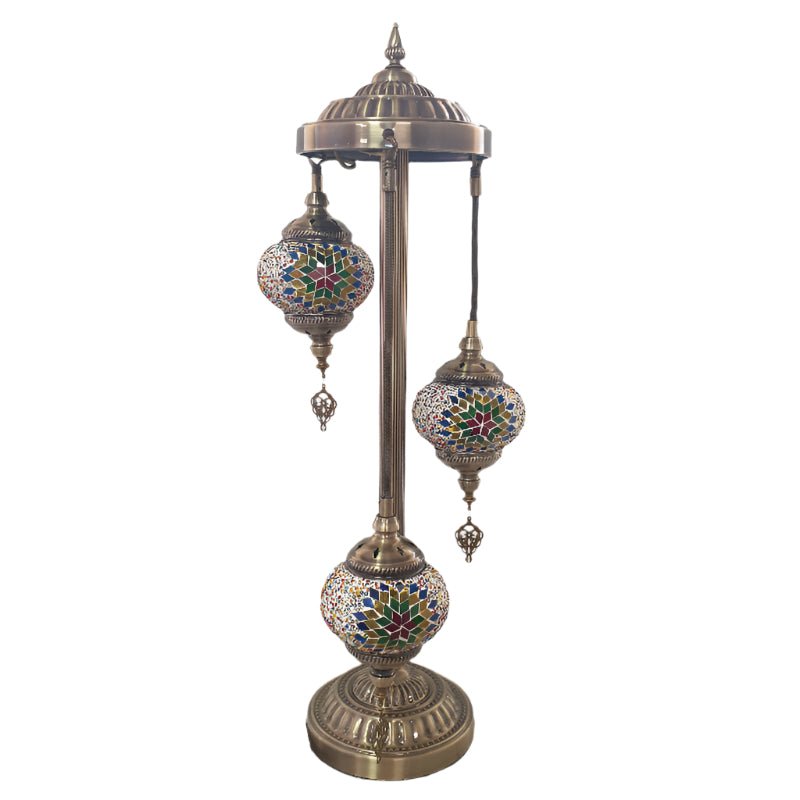 Turkish Mosaic Electric Lamp 3 Tier - 7 MORROCCAN LAMP at World Of Decor NZ