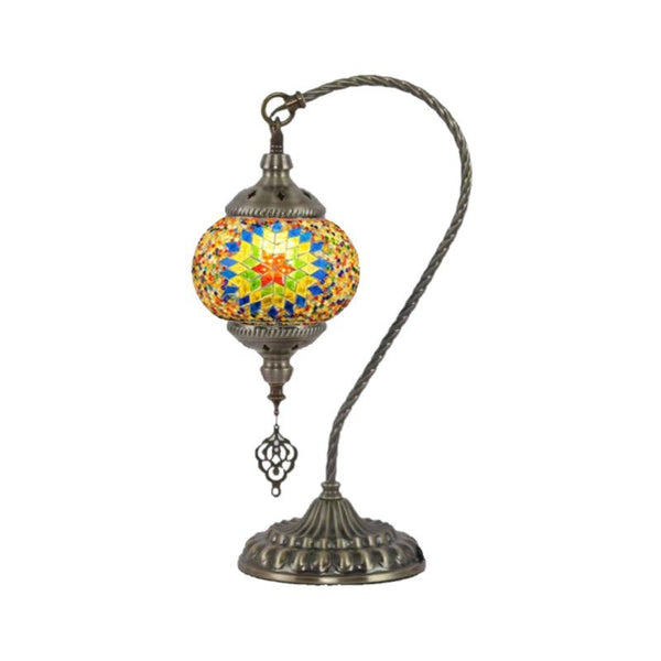 Turkish Mosaic Electric Lamp Swan Neck Large - 7 MORROCCAN LAMP at World Of Decor NZ