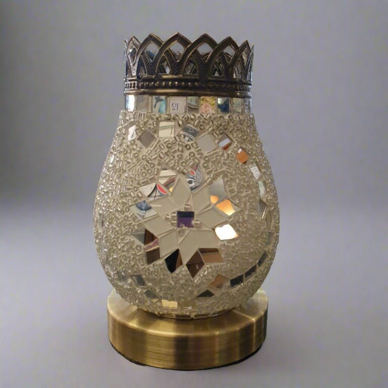 Turkish Mosaic Prosperity Lamp And Oil Burner Oval - 9 MORROCCAN LAMP at World Of Decor NZ
