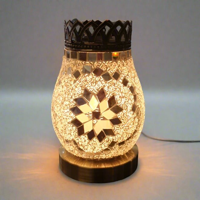 Turkish Mosaic Prosperity Lamp And Oil Burner Oval - 9 MORROCCAN LAMP at World Of Decor NZ