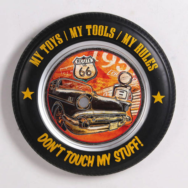 Tyre Sign With Light* MEN CAVE at World Of Decor NZ